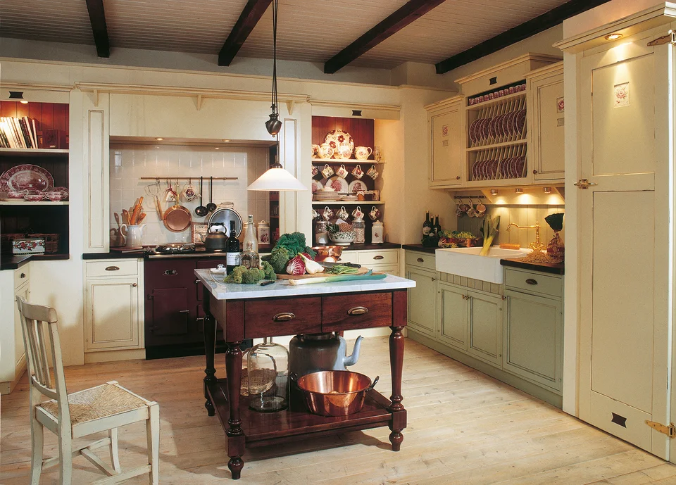 Gemütliche Küche im Vintage-Look