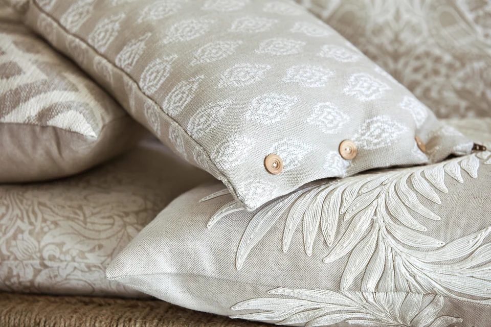 Stoffe Foto weiße Kissen